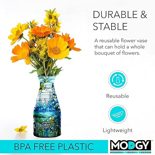 Miniatura 3 de MODGY Florero extensible de plástico decorativo moderno para centros de mesa de flores, decoración de mesa de comedor, sala de estar, baño, oficina,