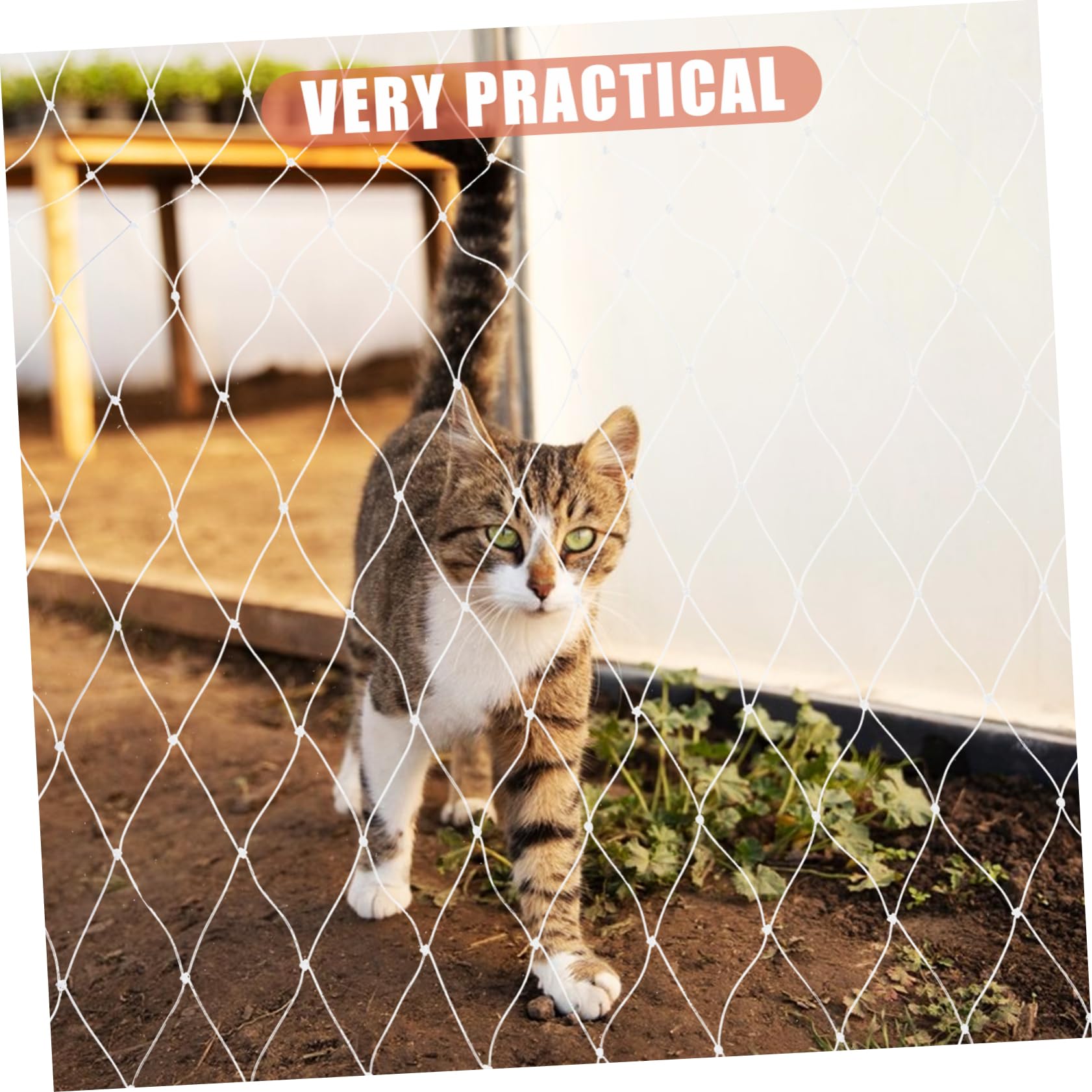 BESTonZON Netz für Katzen Am Balkon Absturzsicherung für Haustiere aus Nylon Balkonnetz für Katzen und Hunde Sicherheitsnetz für Balkon Fenster und Terrasse