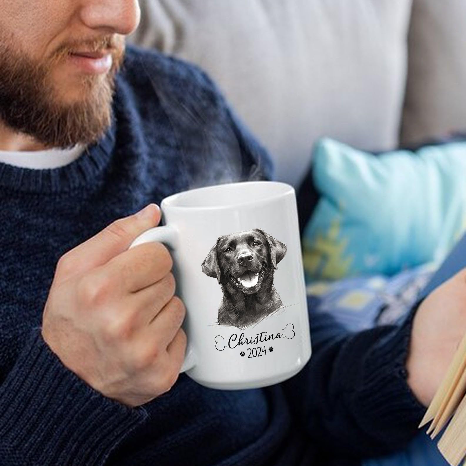 Taza De Café Con Texto En Inglés "Winking French Bulldog", Divertida Taza De Café De Cerámica