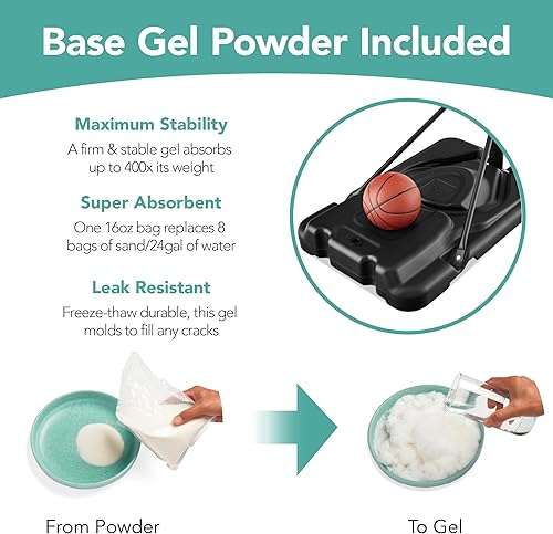 Miniatura 12 de Best Choice Products Aro de baloncesto regulador de 10 pies, portería de 7.5 a 10 pies de altura ajustable para exteriores con borde absorbente