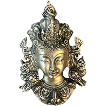 Beautiful Antique Brass Goddess Tara Mask for Wall Hanging Idol, Mandir, Home Decor, Indian Festive Decor