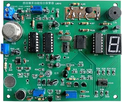 Entgoinggo DIY, For Smart Temperature Humidity Control System Kit, with PCB Board Components 5V USB Power Digital Display Module, for Home Environmental Monitoring