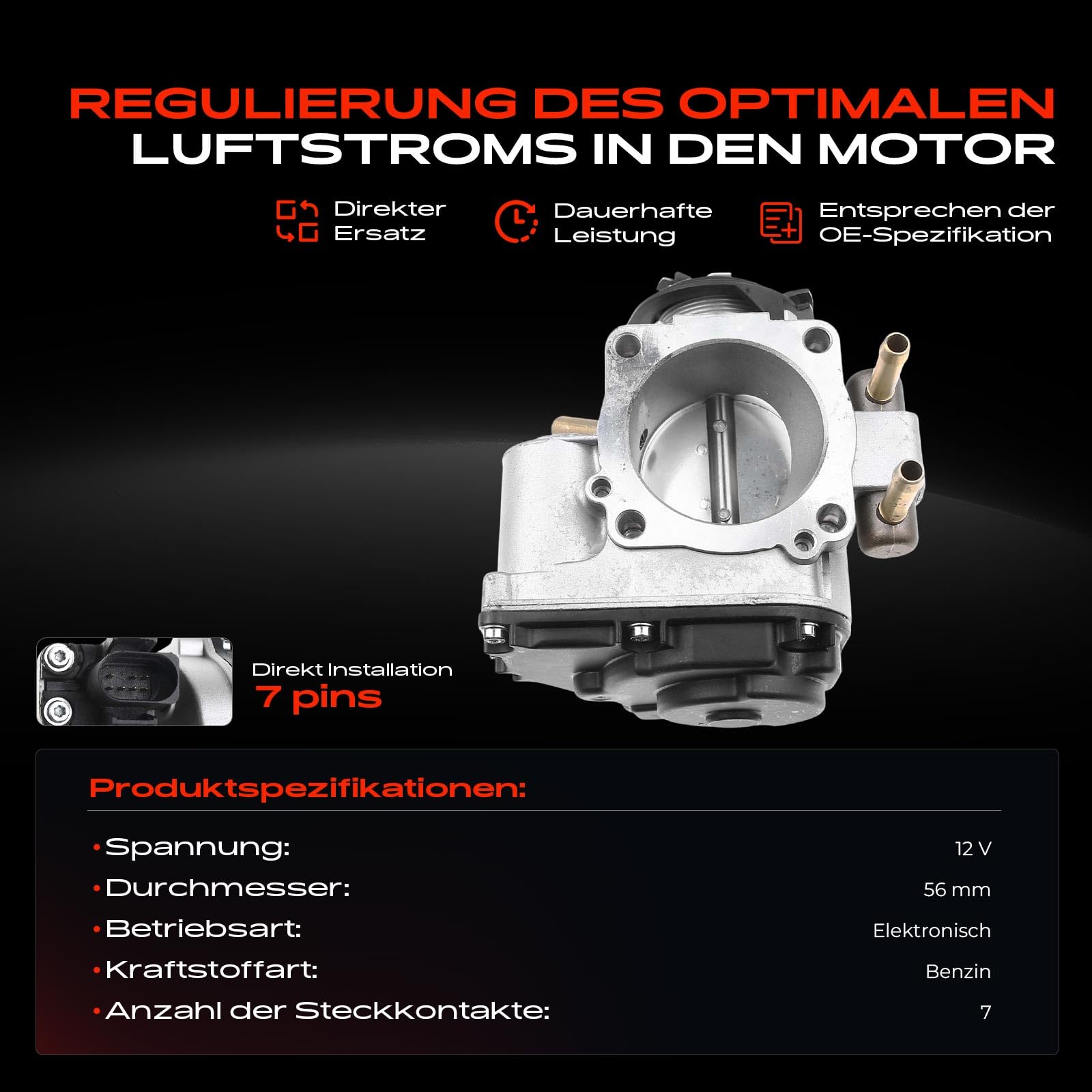 Drosselklappe Drosselklappenstutzen für Cordoba 6K1 6K2 6K5 Ibiza II 6K1 Toledo I 1L Golf III 1H1 1H5 1E7 P-a-s-s-a-t 3A2, 35I Polo 6KV2 6KV5 V-e-n-t-o 1H2 1.6L Benzin 1994-2002 037133064D