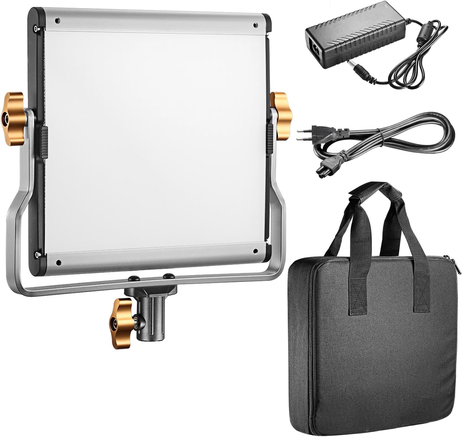 Neewer LED Video Light Bi-colore Regolabile con Staffa U Kit per Studio, Ripresa Video YouTube, 480 LED Lampadine, 3200-5600K, CRI 96+ (Spina EU)