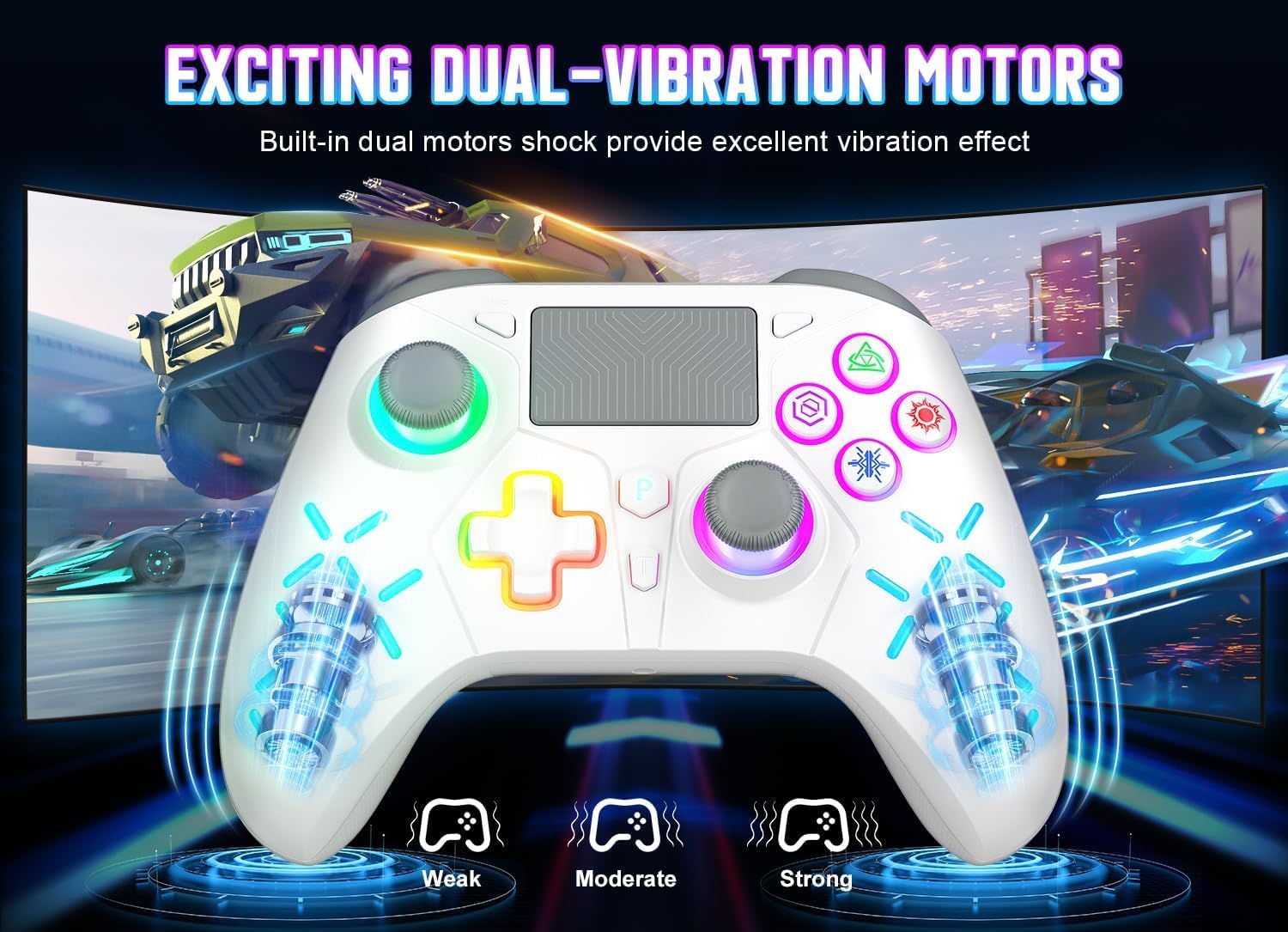 Amazon | 互換 PS4コントローラー PC コントローラー 2.4Gレシバー付き