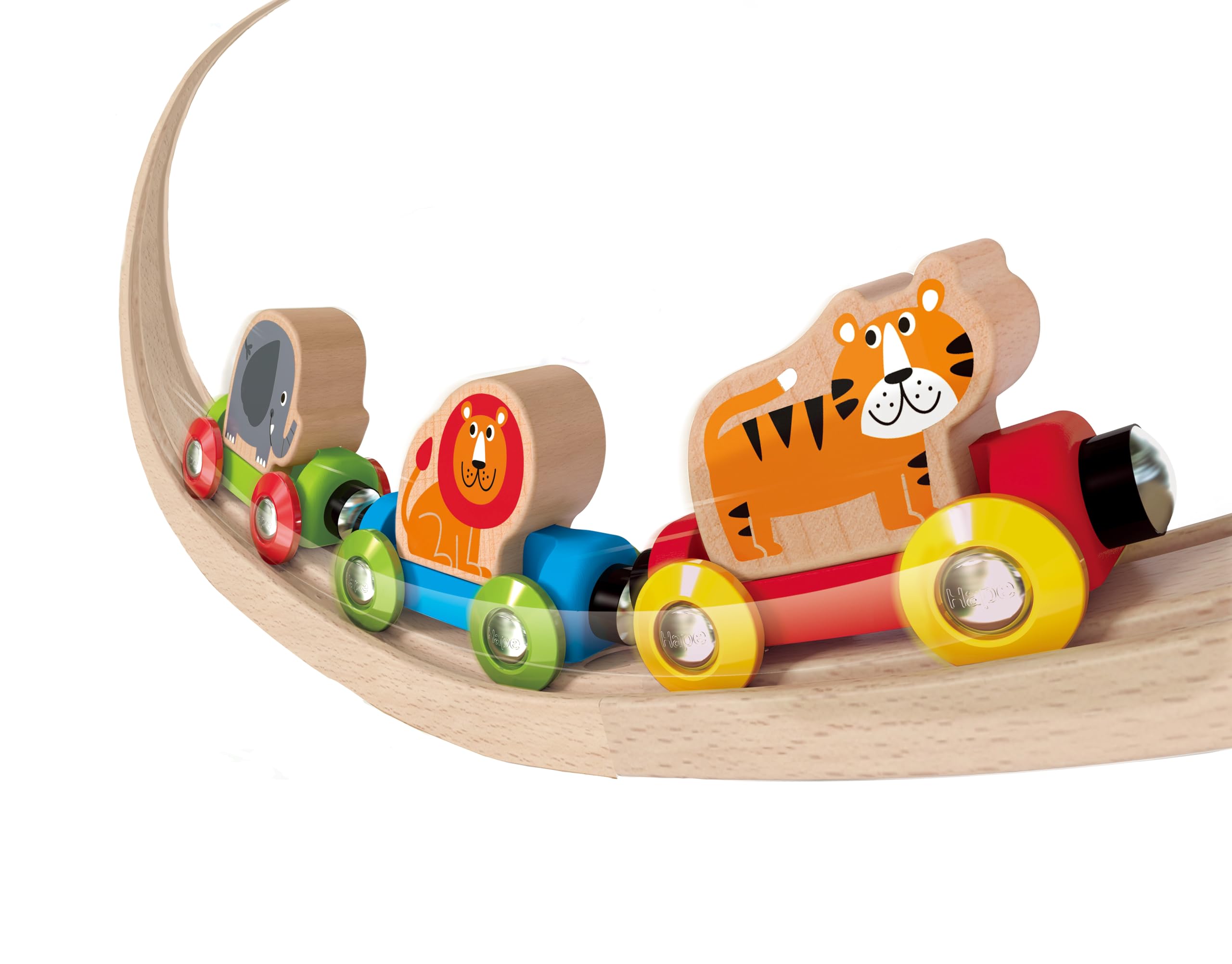 Hape E3807 Jungle Journey Railway Engine - My First Railway - Wooden Train Track Accessories