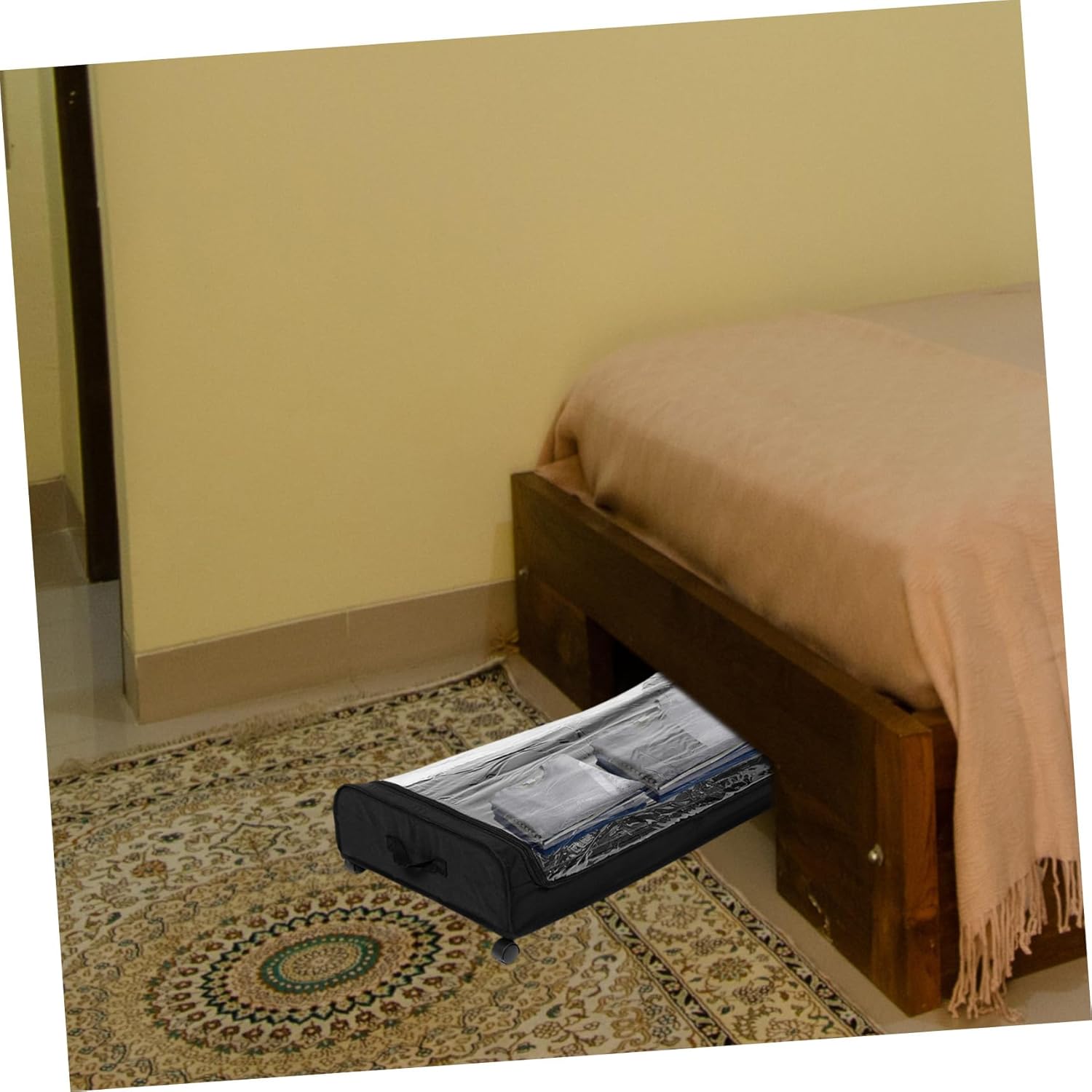 under Bed Storage Container with Wheels Underbed Storage Bins for Clothes Shoes Toys Space-saving Organizer for Bedroom and Apartment Use