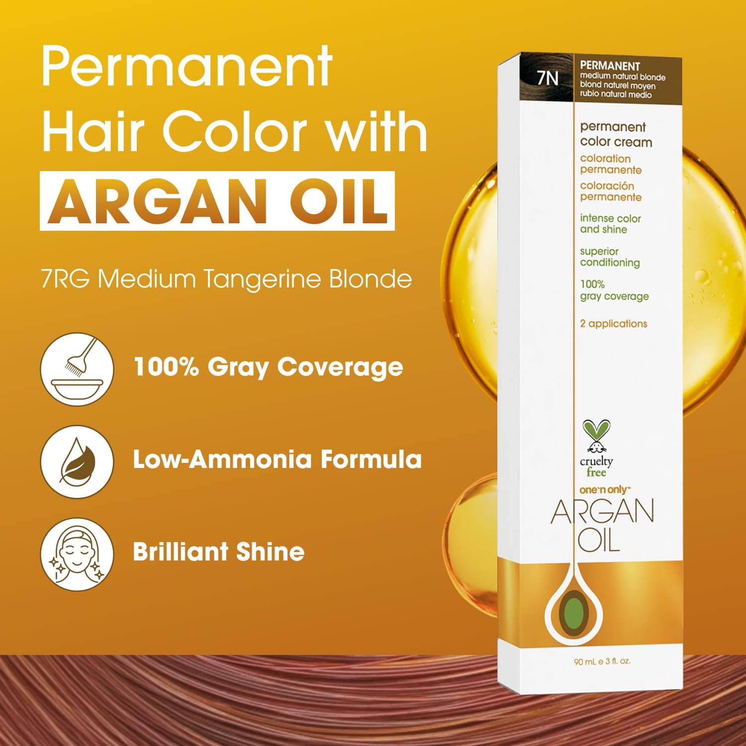 One n' Only One n Only Argan Oil Permanent Color Cream - 7RG