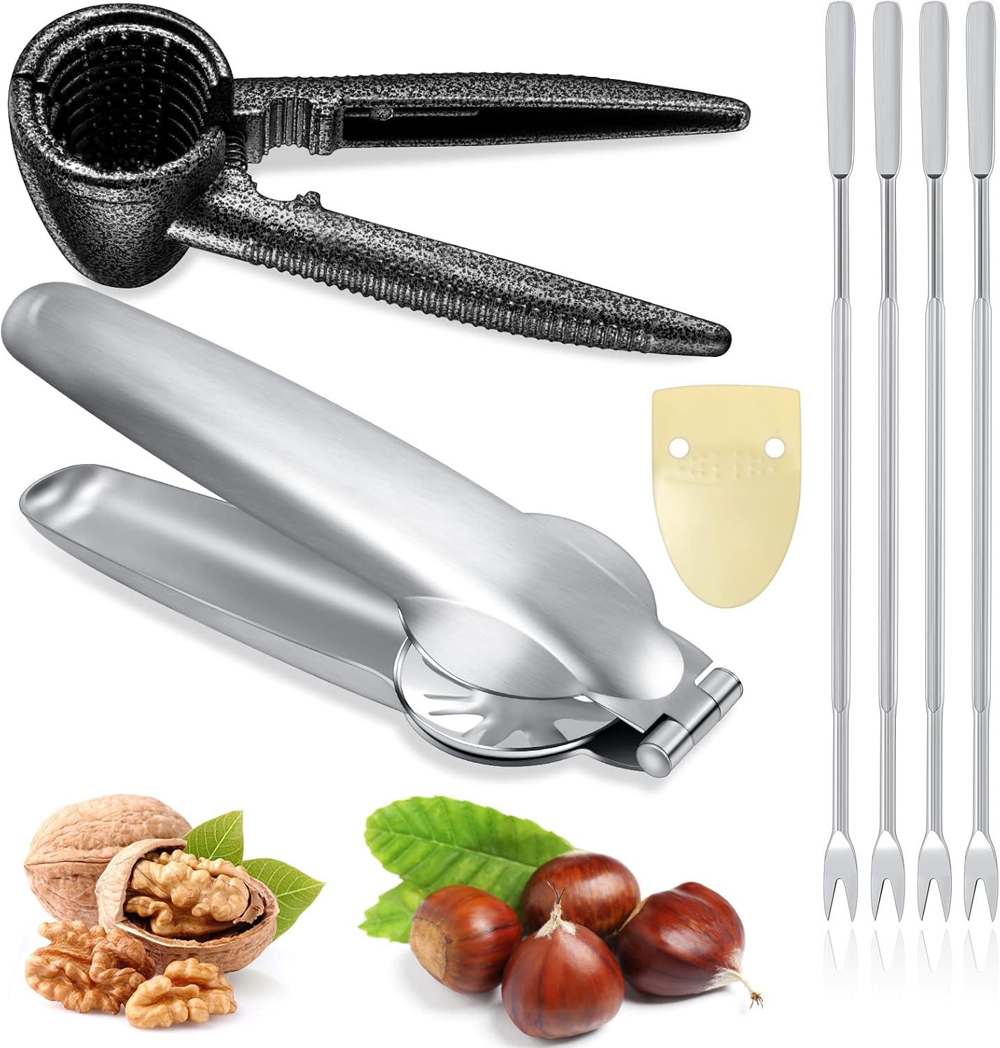 Gisafai 7 Pieces Nut Cracker Set, Walnut Cracker Tool