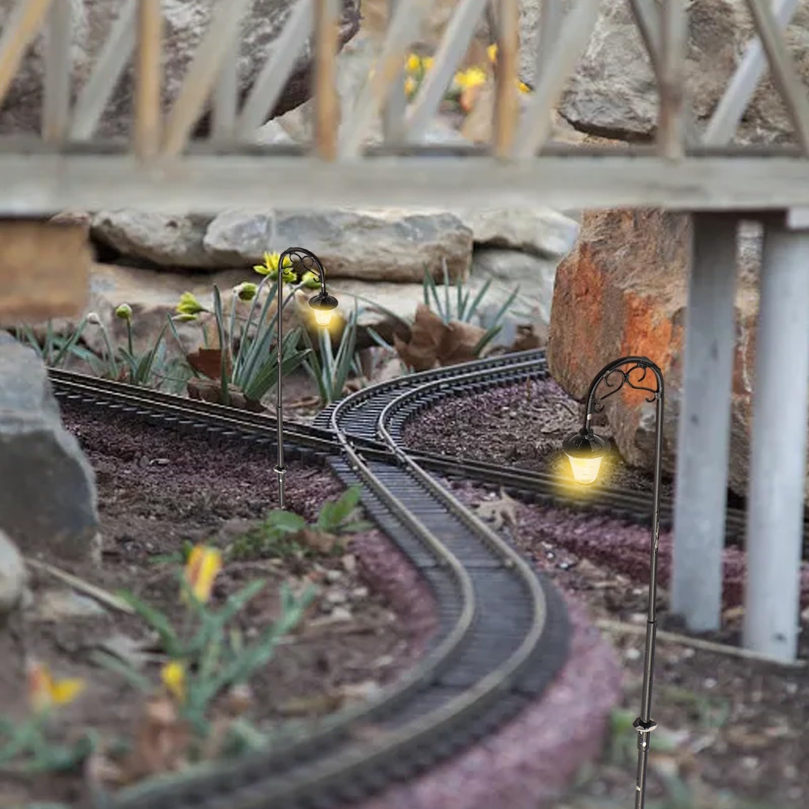 10 Pack H0 Gauge 1:87 LED Light Lamps,63Mm 3V Metal Plastic Warm White Lanterns For Train Railway Model Making Bonsai Landscape Building Layout