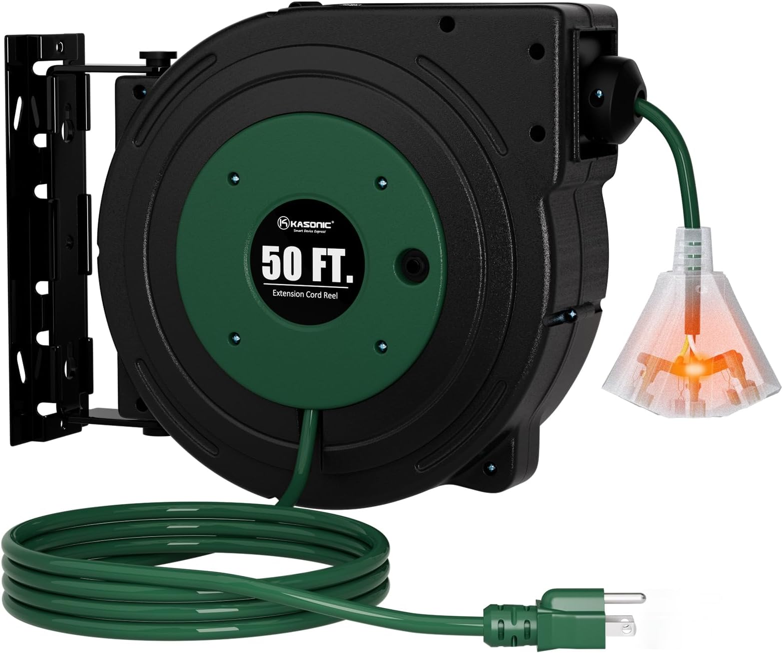 DEWENWILS Retractable Extension Cord Reel, 40 FT Heavy Duty