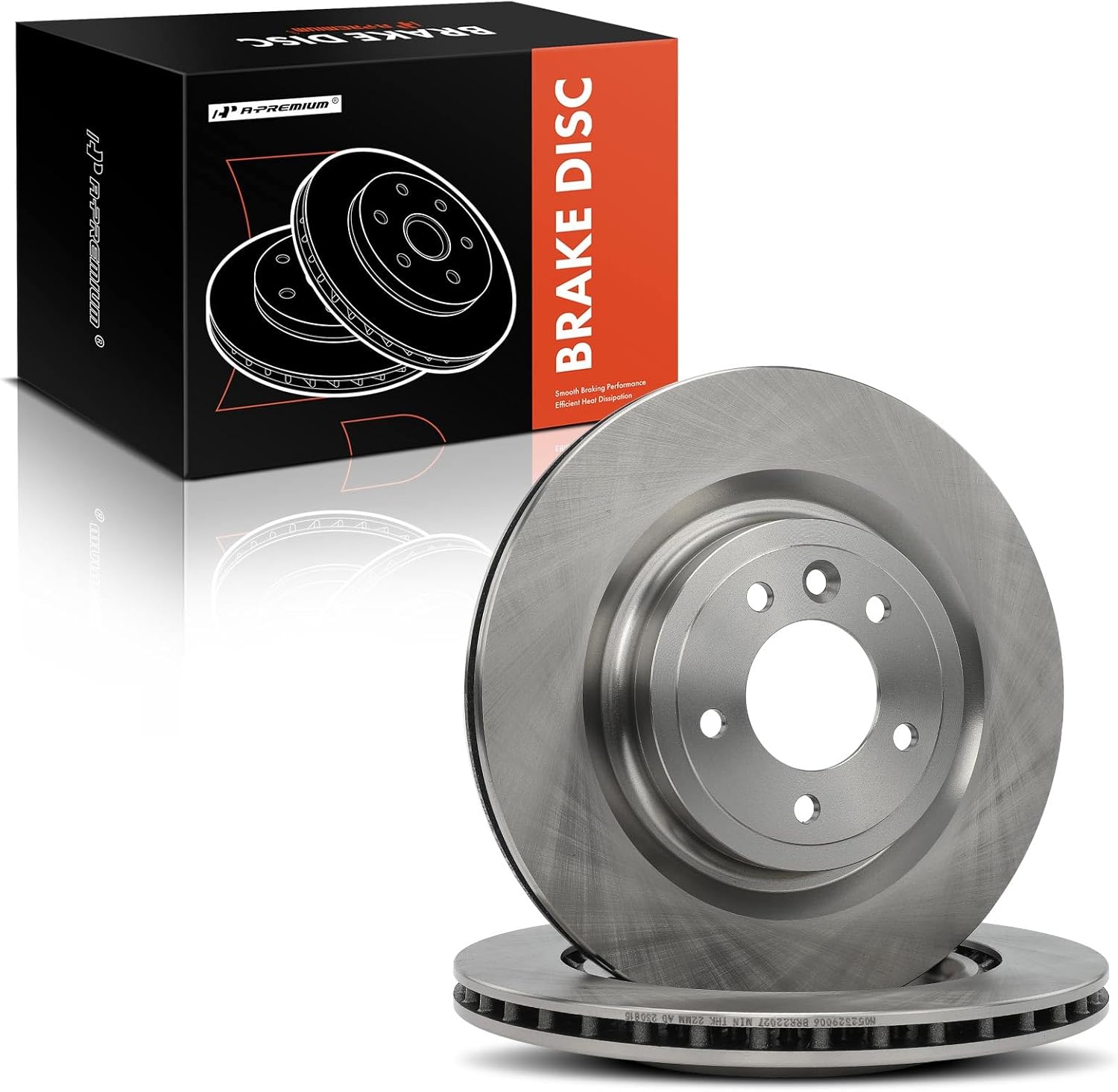A-Premium 13.78 inch (350mm) Rear Vented Disc Brake Rotors Compatible with Select Land Rover Models - Range Rover 2014-2019, Discovery 2017/2020, Range Rover Sport 2014-2019, 2-PC Set
