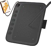 UGEE Q6 Tablet de desenho de 6,5 x 4 polegadas para telefone Android com 6 teclas de atalho, tablet gráfico, modo de desenho ajustável, tablet de escrita, desenho móvel/aula online/notas de（preto)