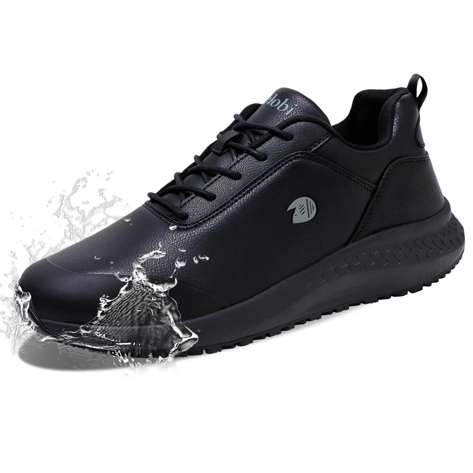 Non Slip Work Shoes for Men Slip on Waterproof Kitchen Chef Restaurant Walking Sneakers Comfortable Food Service Working Footwear Leather Nursing Shoe