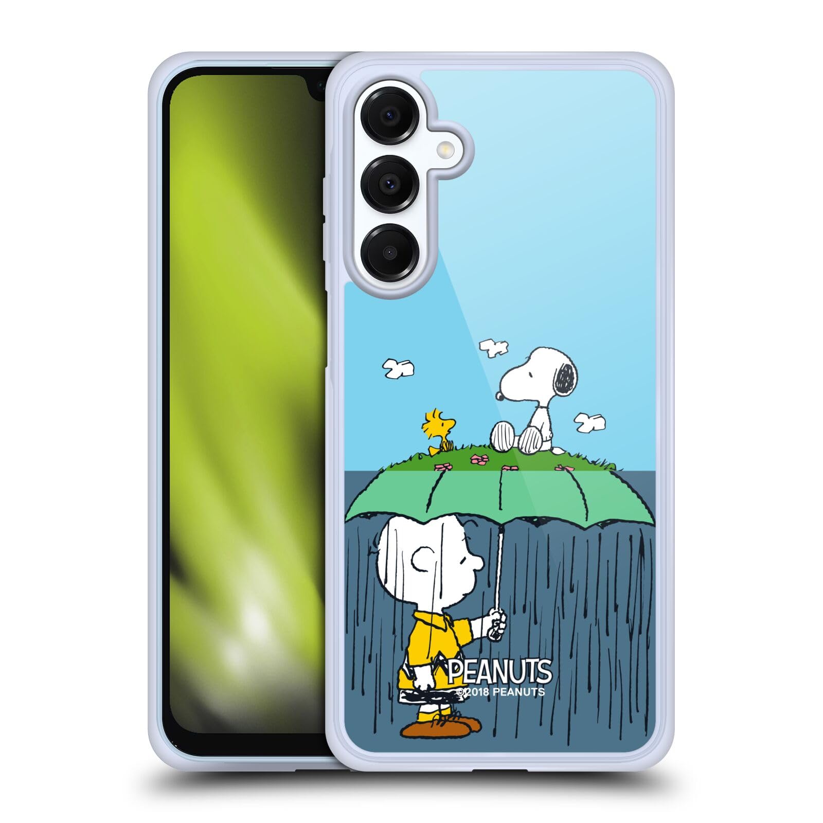 Head Case Designs Carcasa de gel suave con licencia oficial de Peanuts Charlie, Snoppy & Woodstock Halfs And Laughs compatible con Samsung Galaxy A16 5G