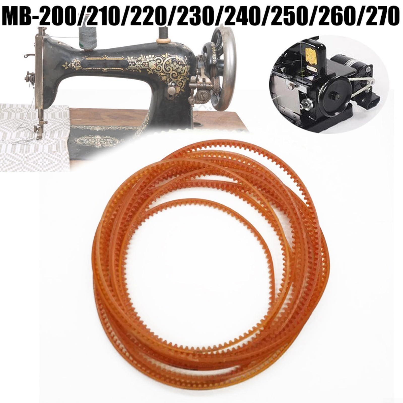 Produktbild von Keilriemen Für Nähmaschine – MB-Serie, Passend Für Serger & Overlock, Gummimaterial, 7 Größen Wählbar