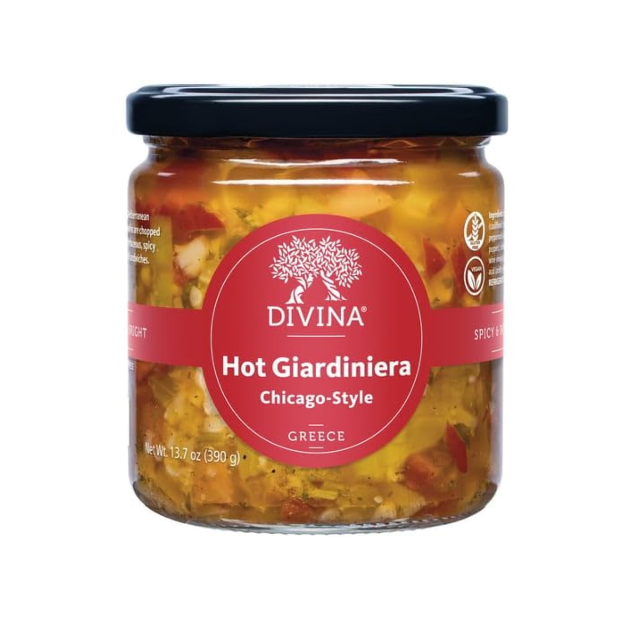 Divina, Giardiniera Chicago Style Hot, 13.7 Ounce
