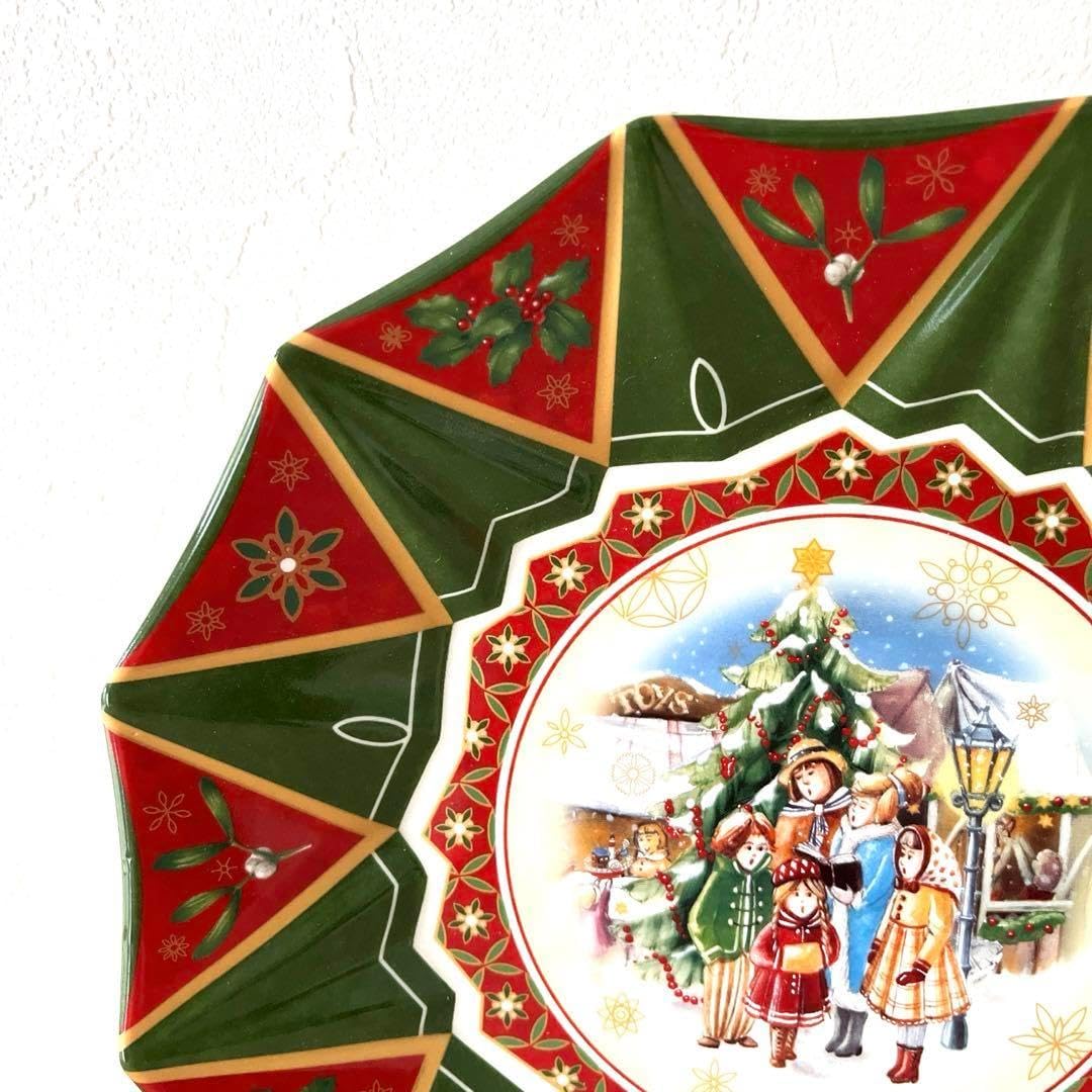 ☆M448 ○ビレロイアンドボッホ　クリスマスプレート【未使用】かわいい ビレロイ＆ボッホ ノエル クリスマスプレート サンタ Toy's Fantasy