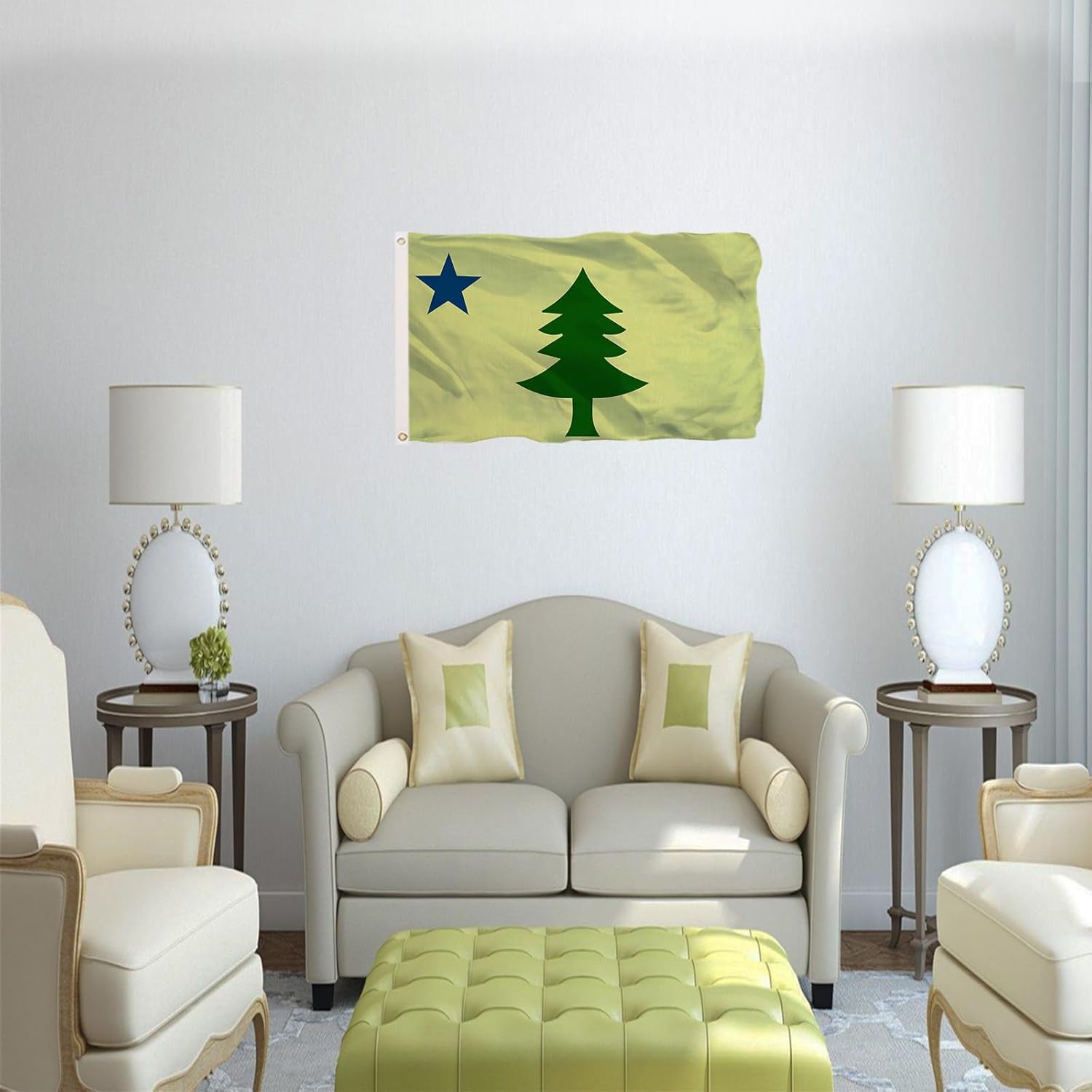 Original Maine 1901-1909 State Flag 3x5 Double Sided Heavy Duty 100% Polyester with 2 Brass Grommets for Outdoor Indoor Wall - Image 6