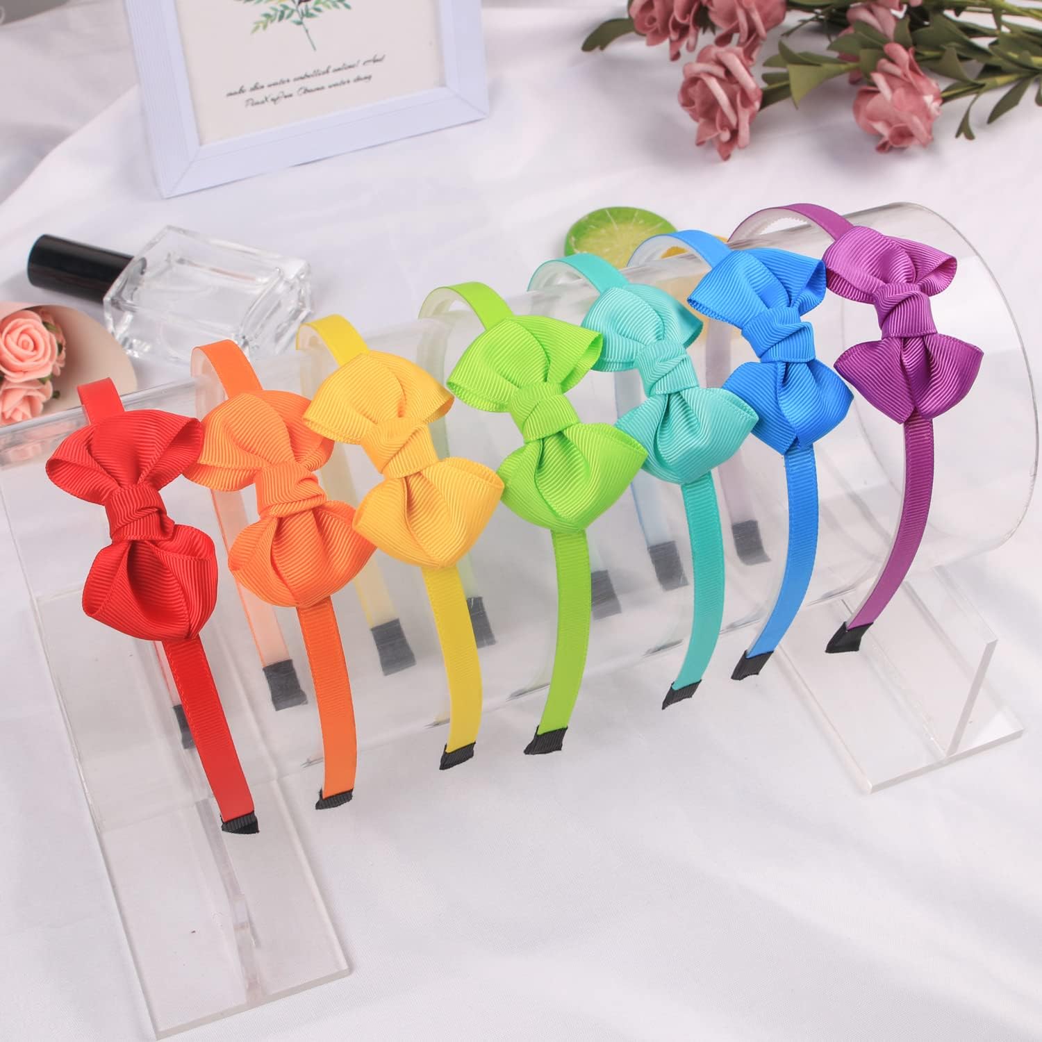 Hairband, 20 Pieces Grosgrain Bow Headbands with Teeth for Girls, Toddler Kids Children - Image 6