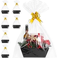 Vista 21 de Paquete de 10 cestas rosas vacías para regalos