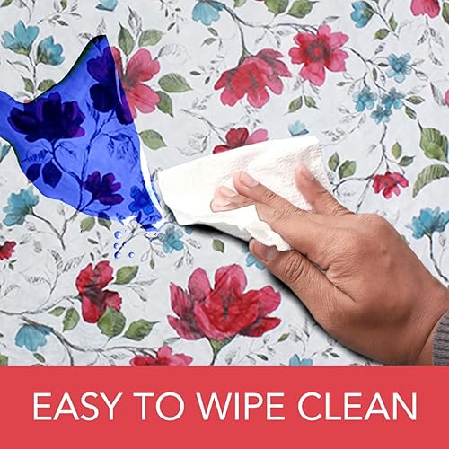 Miniatura 5 de Covers For The Home - Funda de mesa ajustable de vinilo con bordes elásticos de lujo, diseño floral de acuarela, redonda, oblonga y ovalada grande,