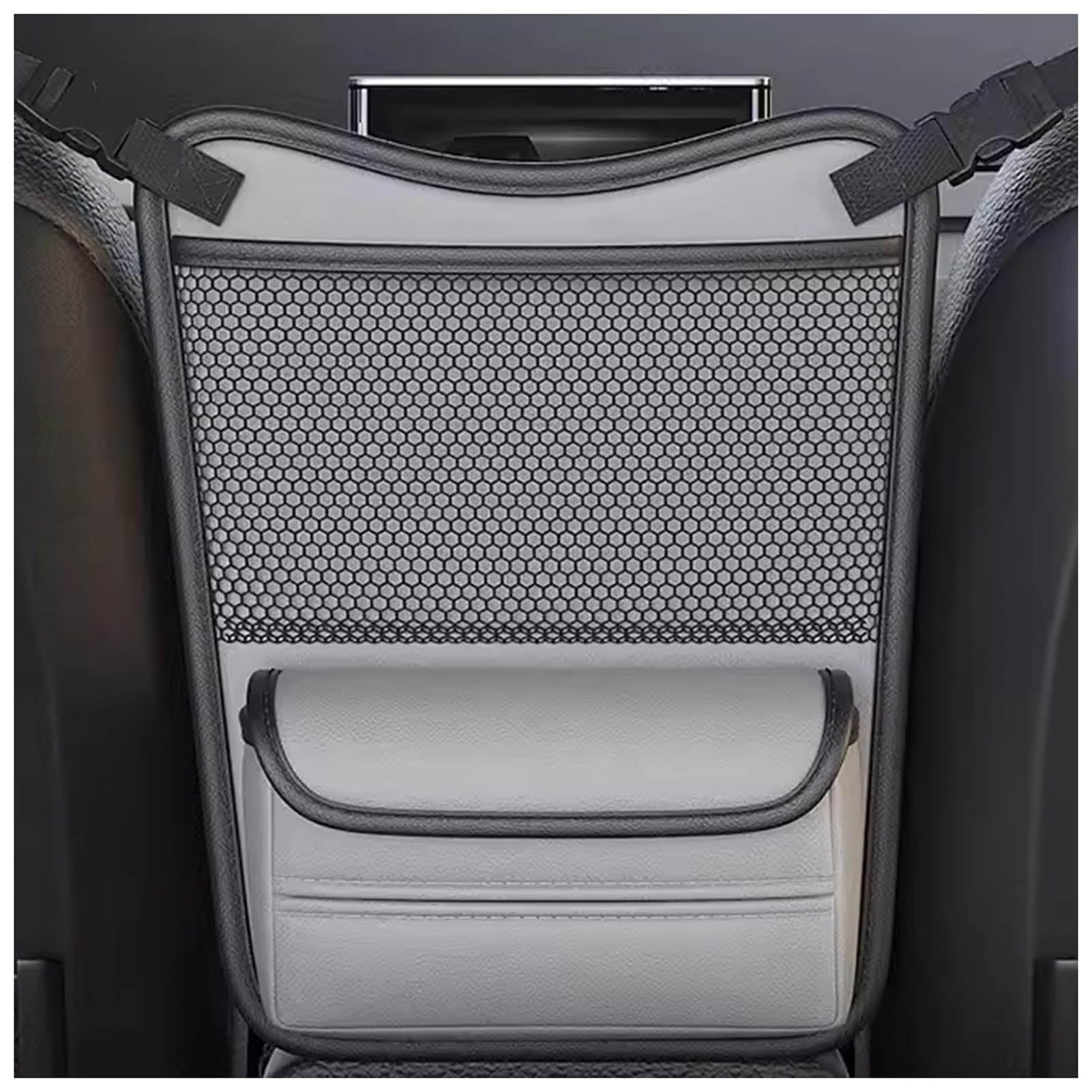 Auto Organizer für Jeep Avenger Grand Cherokee, Nappaleder Organizer Auto Multifunktionale Aufbewahrung Organizer Auto Rücksitz Kinder Zentral Sitz Organizer Auto,D