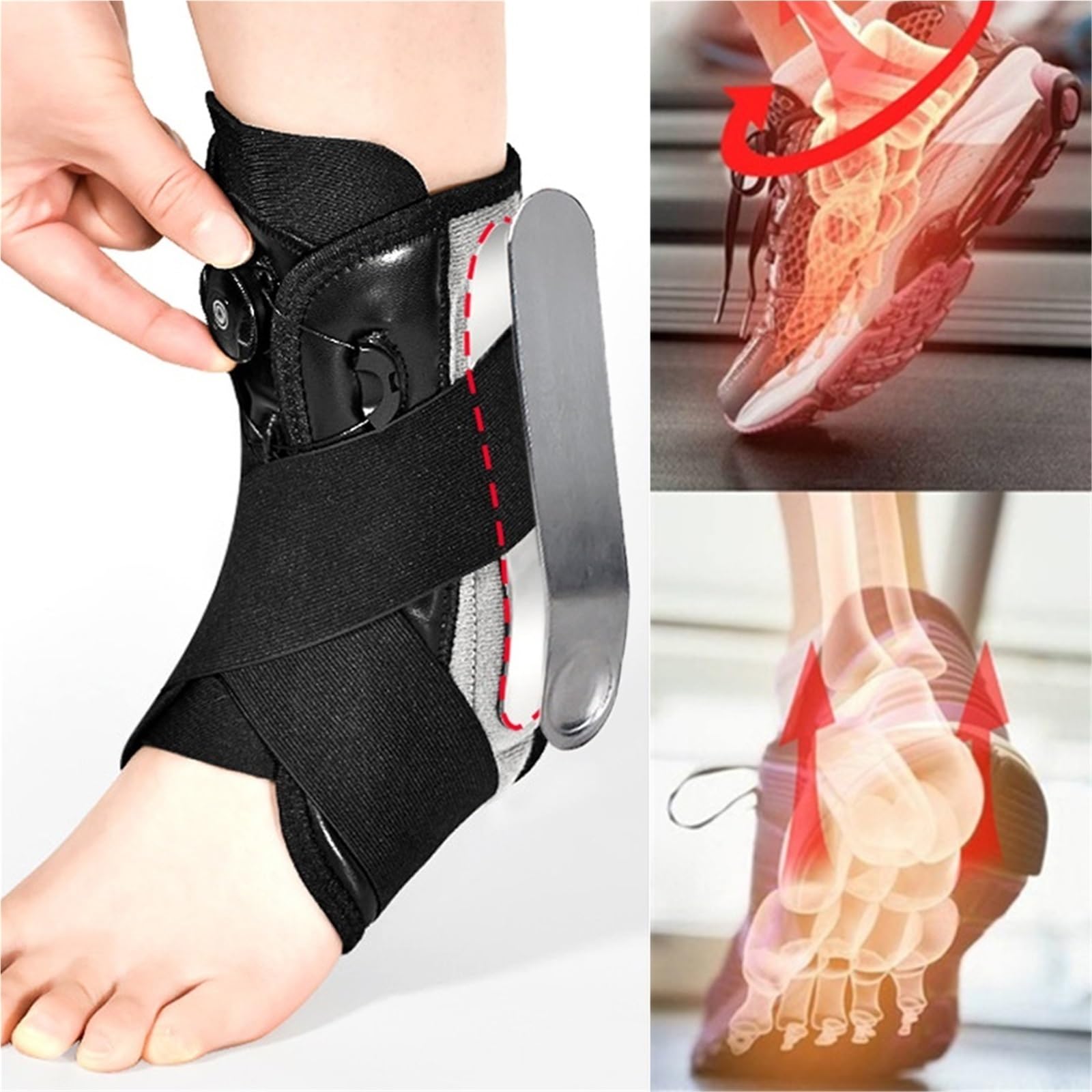 Verstellbare Sprunggelenkbandage 1PC Knöchelbandage Verstellbarer Kompressionsgurt Männer Frauen
