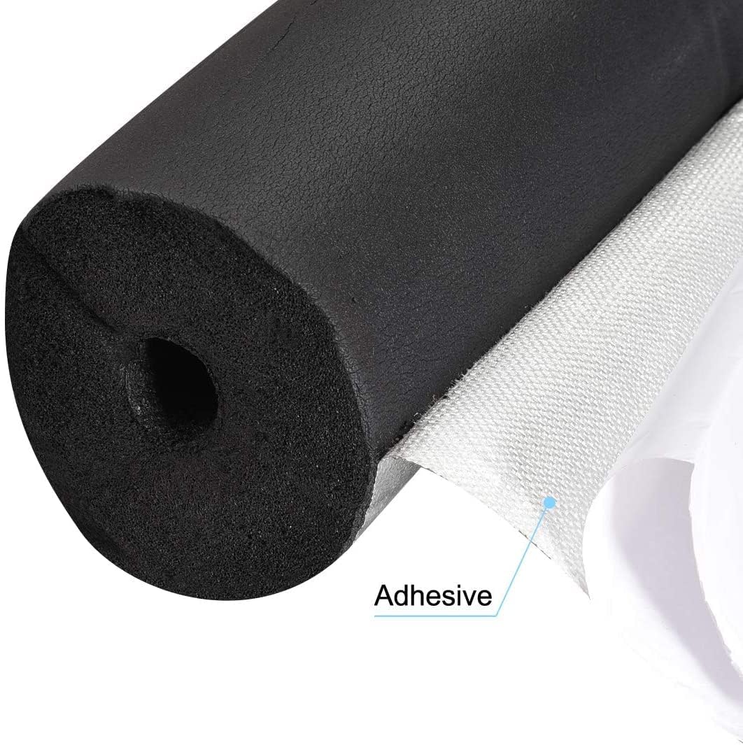 XYWHPGV Self Sealing Pipe Insulation Tubing, 0.87Inch ID x 1.18Inch Thickness x 3.12Ft Long, for Cold or Hot Pipes, Rubber Foam with Aluminum Foil, Black(41a02 fd67f 95826 8ebd1 413d9 5bc42