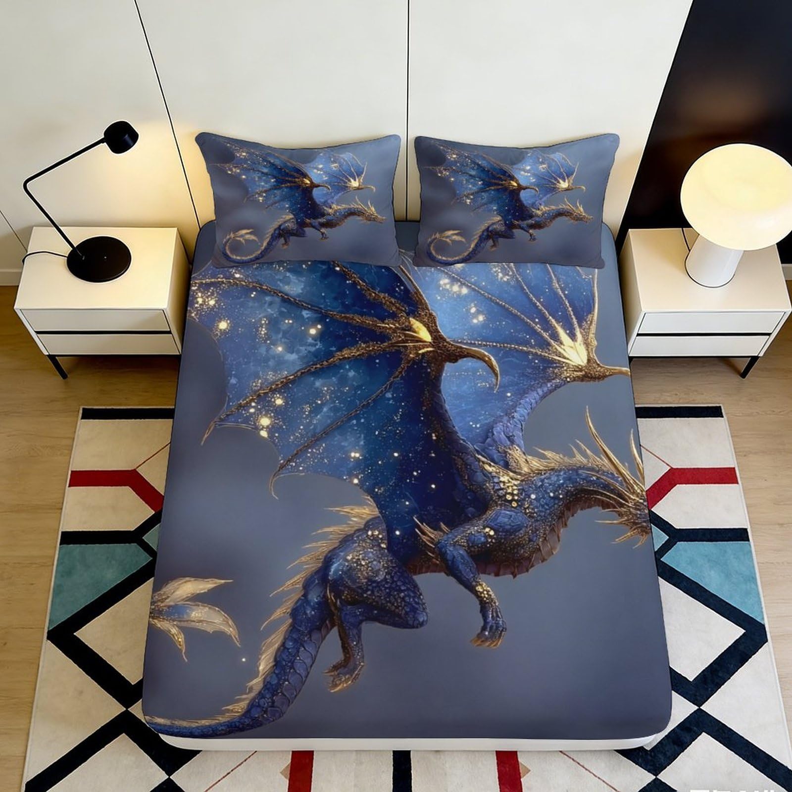 3D Printed Peacock Feather Fitted Sheet Microfiber Non-Slip Deep Pocket Peacock Feather Mattress Fitted Cover Washable for Bedroom 140x200x25cm