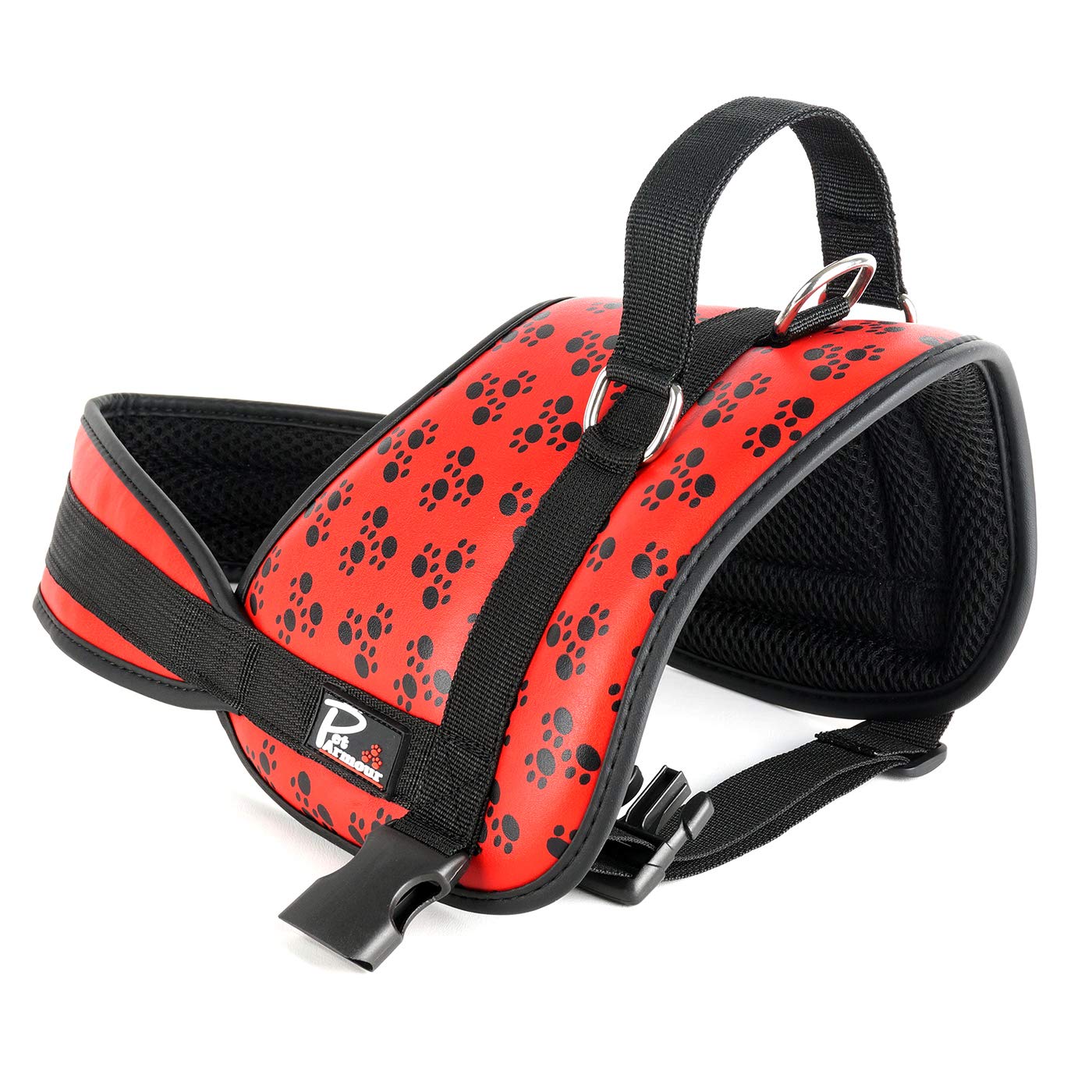 Pet Armour No Pull Dog Harness Adjustable Strong Leather Padded Harness Vest with Handle - Weatherproof, Lightweight, Anti Fleeing, No Choking Small Medium Dog Harness For Outdoor Walks