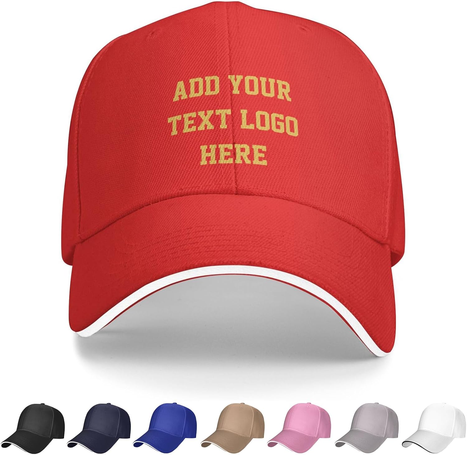Custom Hat Personalized Hats Customize Baseball Cap for Men - Design Your Own Hat with Your Name, Logo, or Text