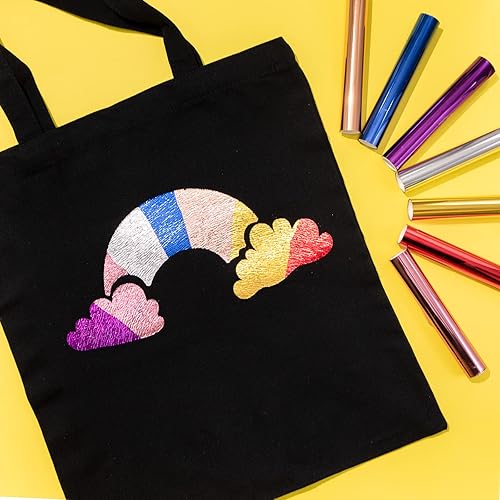 Miniatura 3 de KASYU Paquete de papel de aluminio de transferencia para kit de transferencia de papel de aluminio CricutSpellbinderspluma de papel de aluminio de