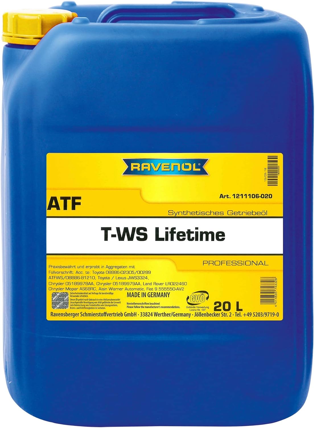 RAVENOL ATF T-WS Lifetime