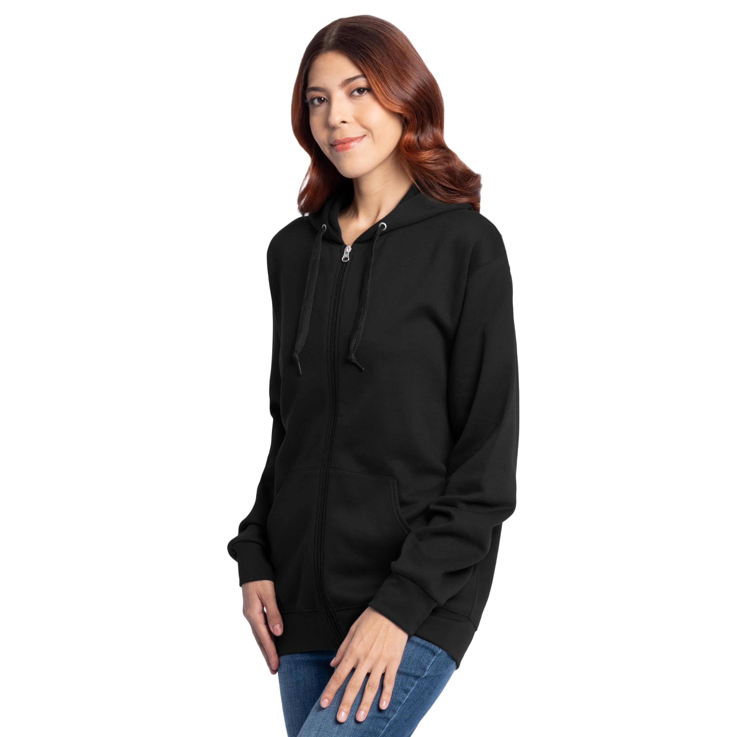 Fruit of The Loom Eversoft Fleece-Hoodies, Pullover & Durchgehender Reißverschluss, Feuchtigkeitsableitend Und Atmungsaktiv, Größen S-4x Camisa Unisex Adulto (Pack de 1)