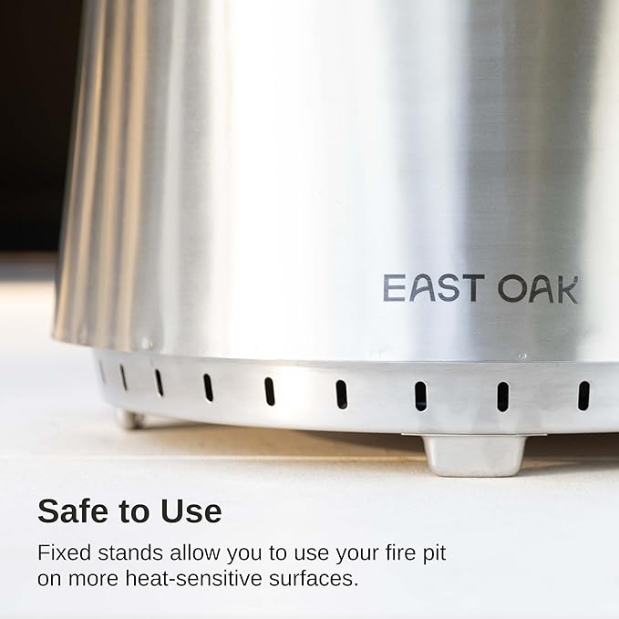 EAST OAK Brasero Smokeless 21" Acero Inoxidable 304 Portátil miniatura 7