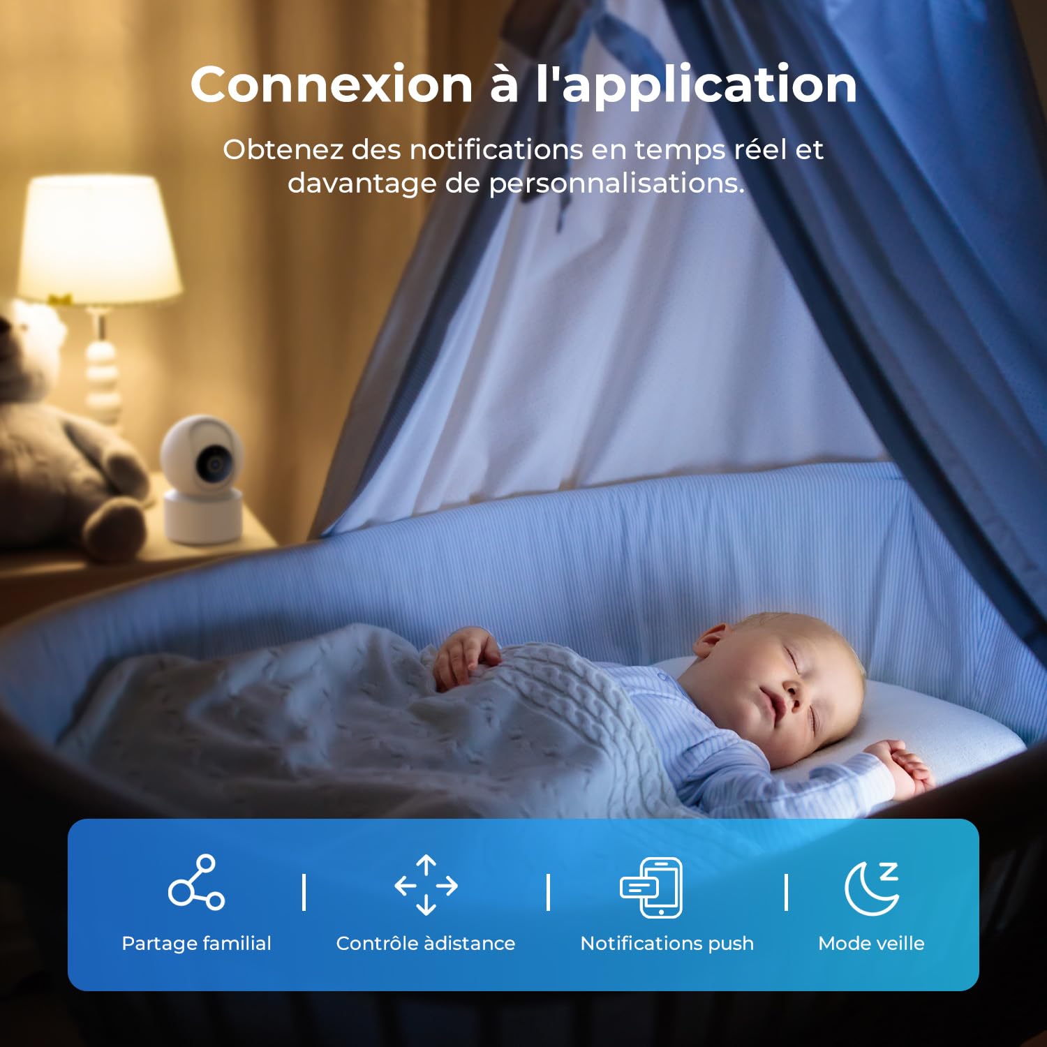 IMILAB 3K 5MP Cámara de Interior, 360° Surveillance Bébé et Animaux Camera