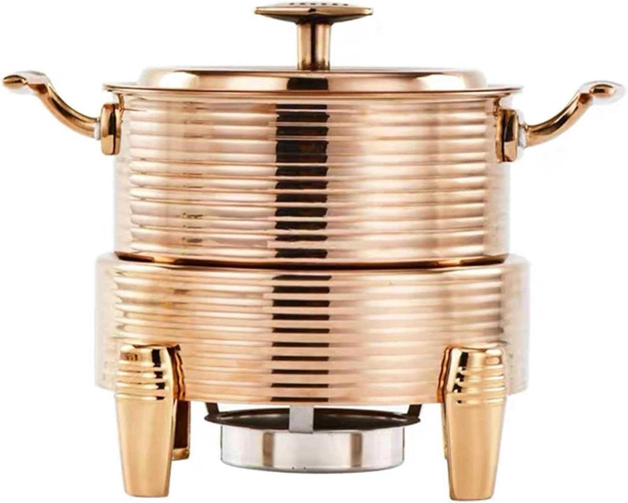 Set da buffet per catering in acciaio inox, pentola rotonda da 16 cm e scaldavivande, piastra elettrica per eventi, catering professionale, servitori e stufe da buffet