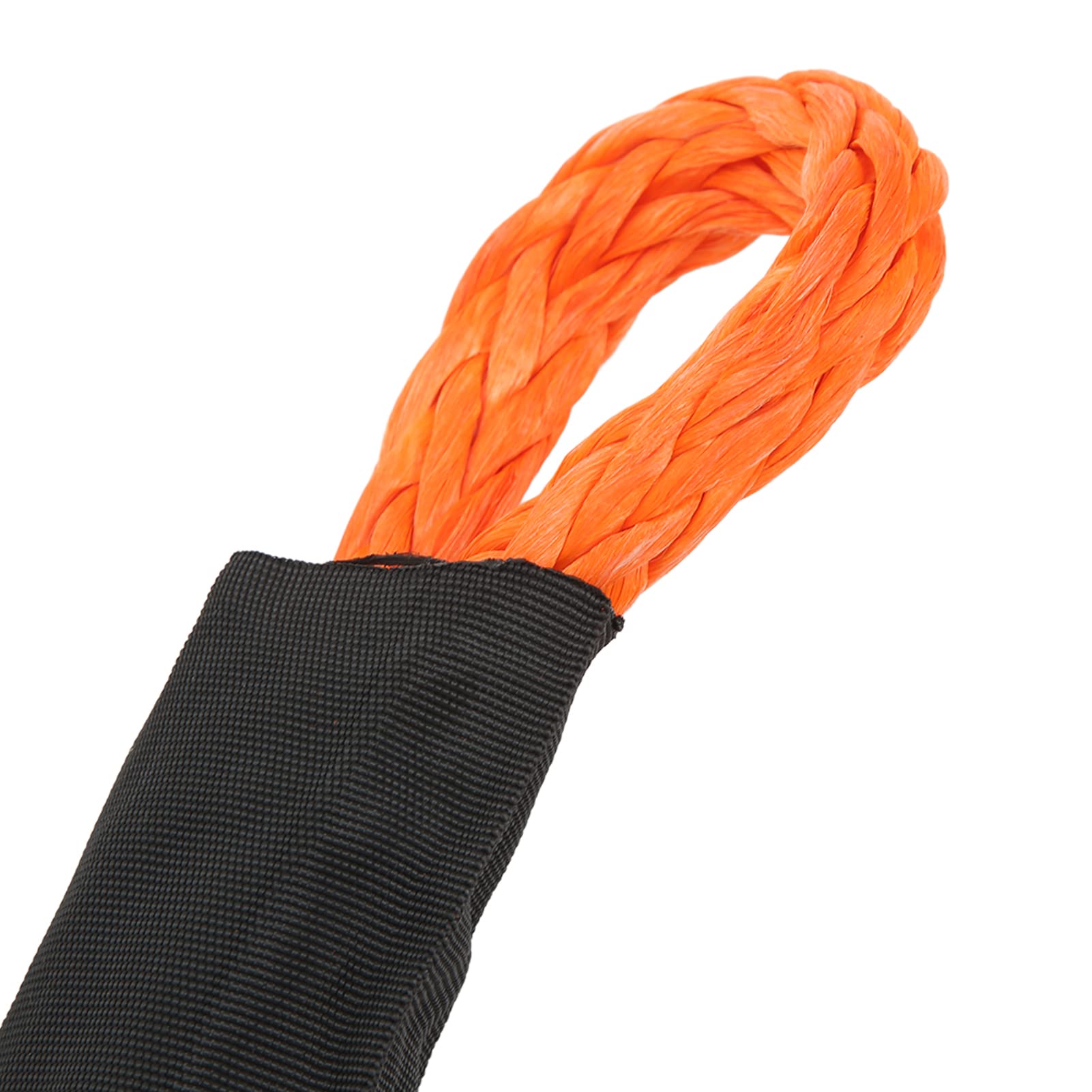 Grillete Suave Sintético, Grillete Suave de 13 Mm 44092 Lb Fuerza de Ruptura Cuerda de Grillete Suave Sintética Correa de Remolque de Recuperación Suave Portátil para Camiones SUV (Naranja)
