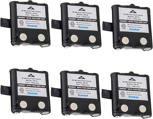 Vista 4 de Kastar Paquete de 4 baterías de radio bidireccional Ni-MH 4.8V 1000mAh para Uniden BP38, BP-38, BP39, BP-39, BP40, BP-40, Uniden BT537, BT1013