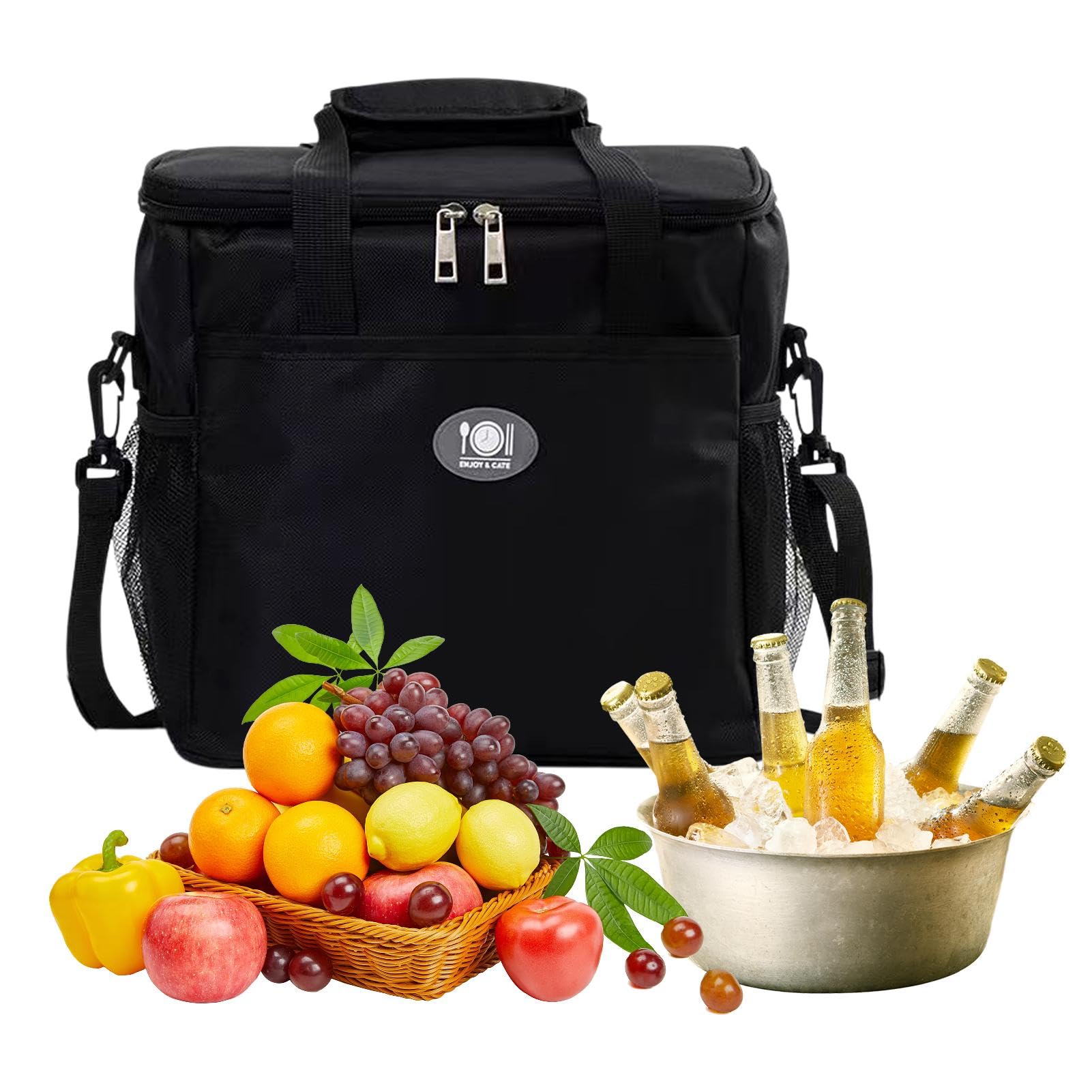 Borsa termica termica da 15 litri Borsa da picnic isolata morbida Borsa refrigerata pieghevole impermeabile Pranzo al sacco Pranzo in ufficio Blu | Leroy Merlin
