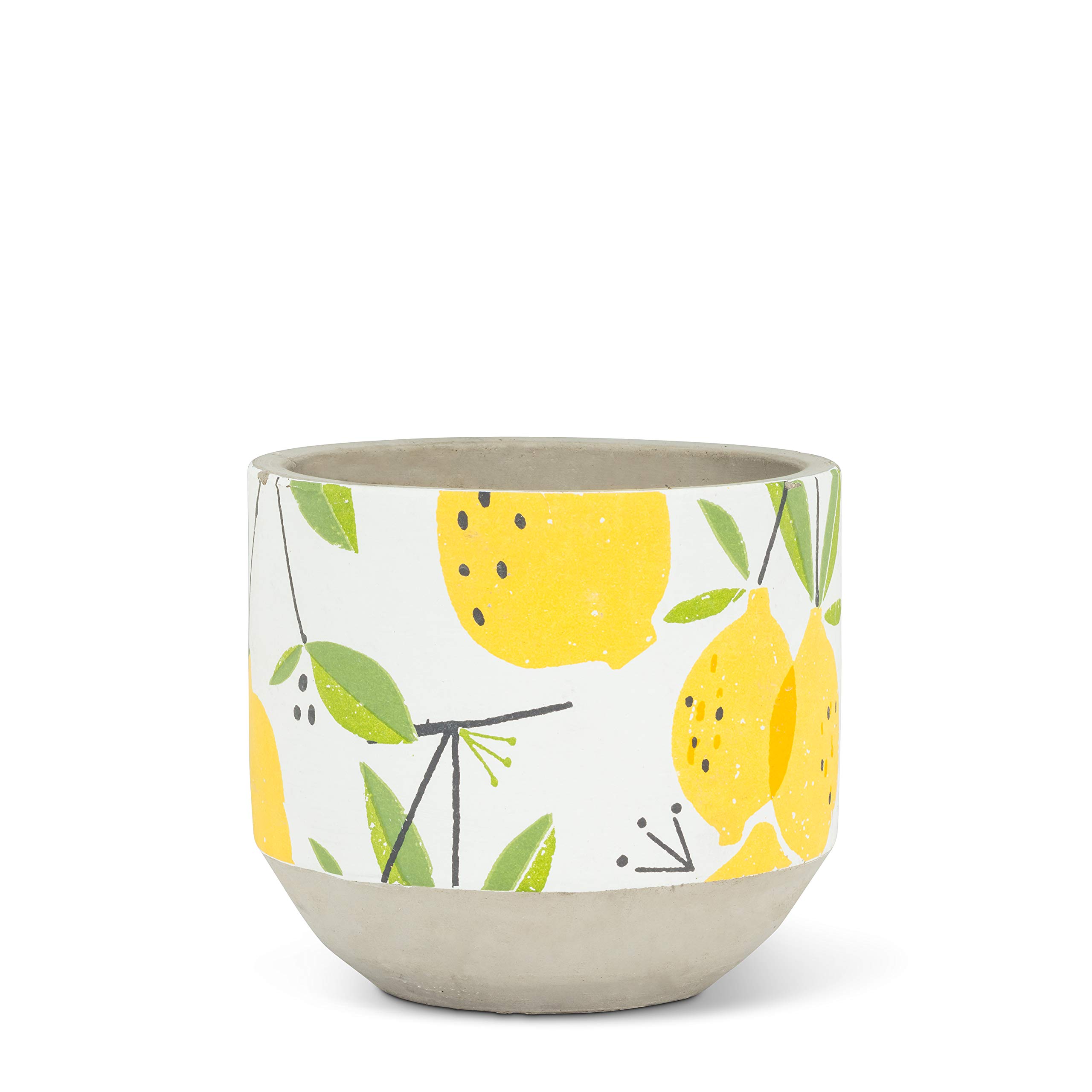 Petit pot de citron jaune et blanc Abbott Collection 27-LIMONA-520-SM