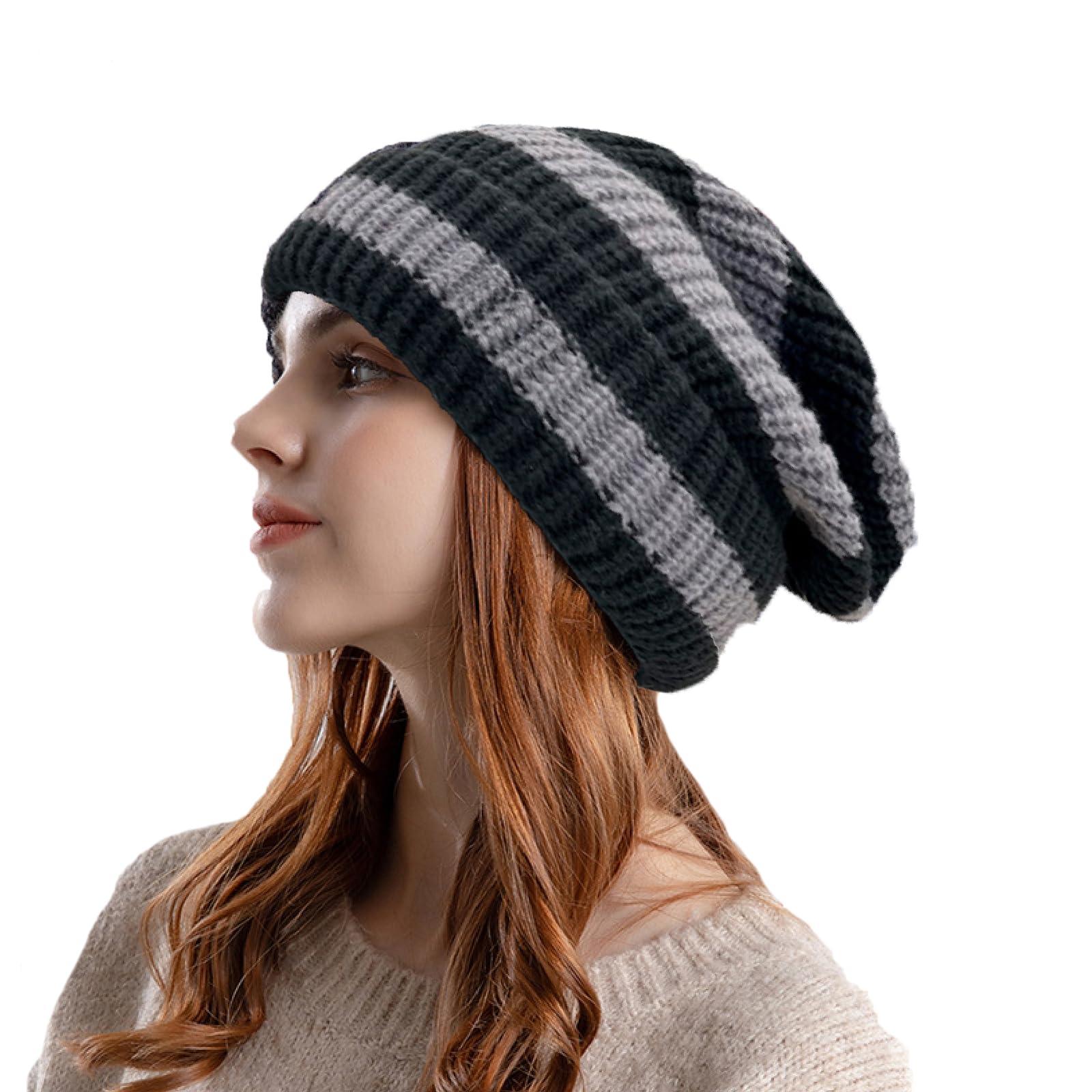 Summer Beanies For Women Women's Slouchy Beanie Long Baggy Skull