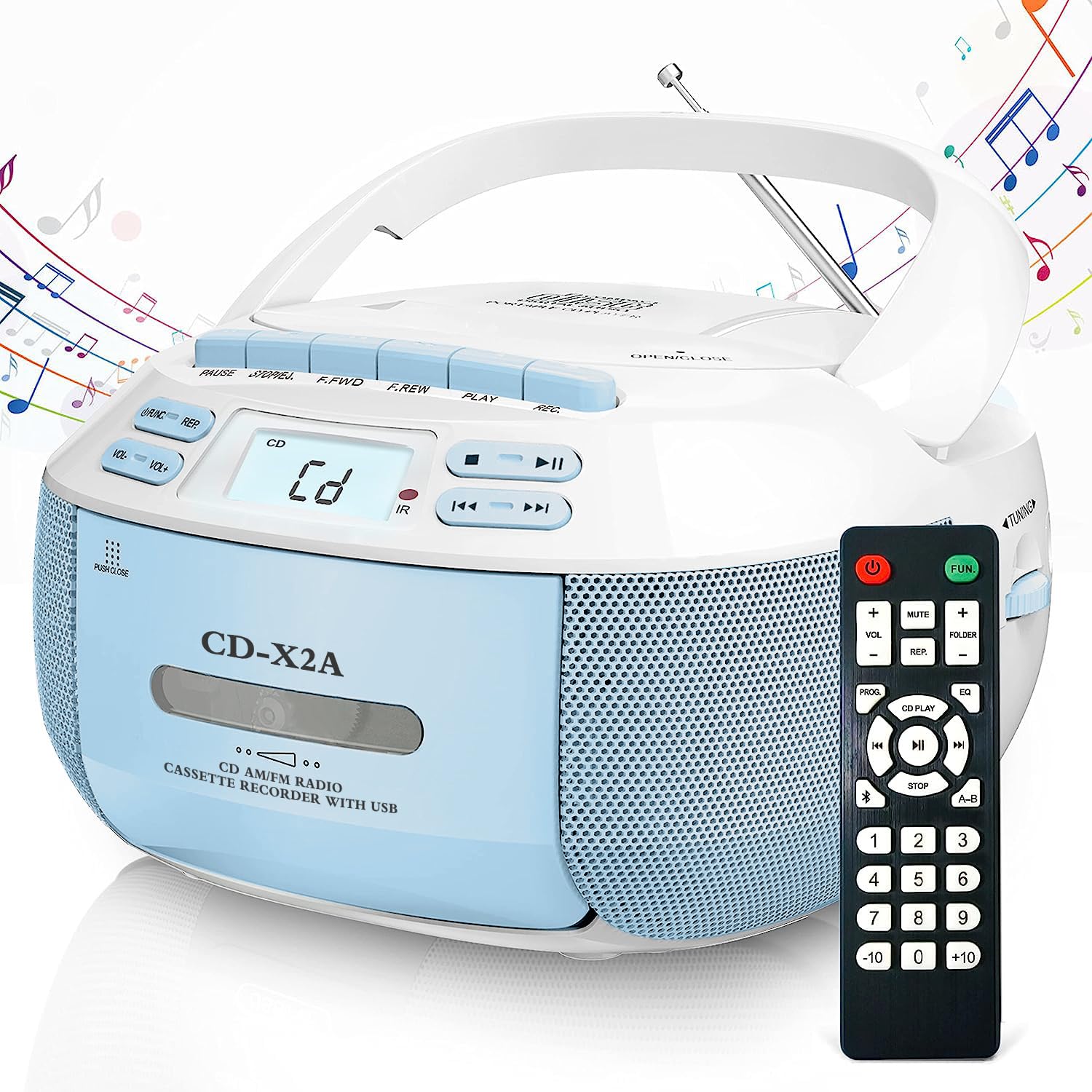 Enregistrement sur bande USB/AUX via lecteur CD et cassettes