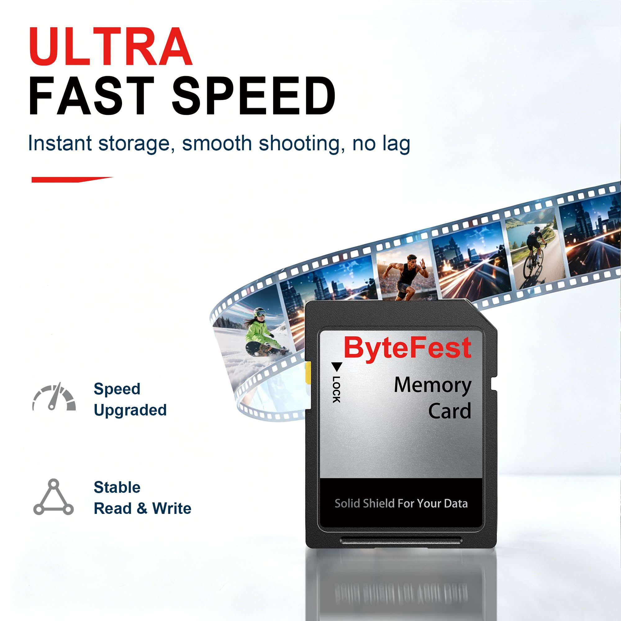 Tarjeta de memoria flash de 16 GB UHS-I Clase 10 U3 V30 4K UHD Video almacenamiento de alta velocidad para cámara, videocámara, portátil, DSLR