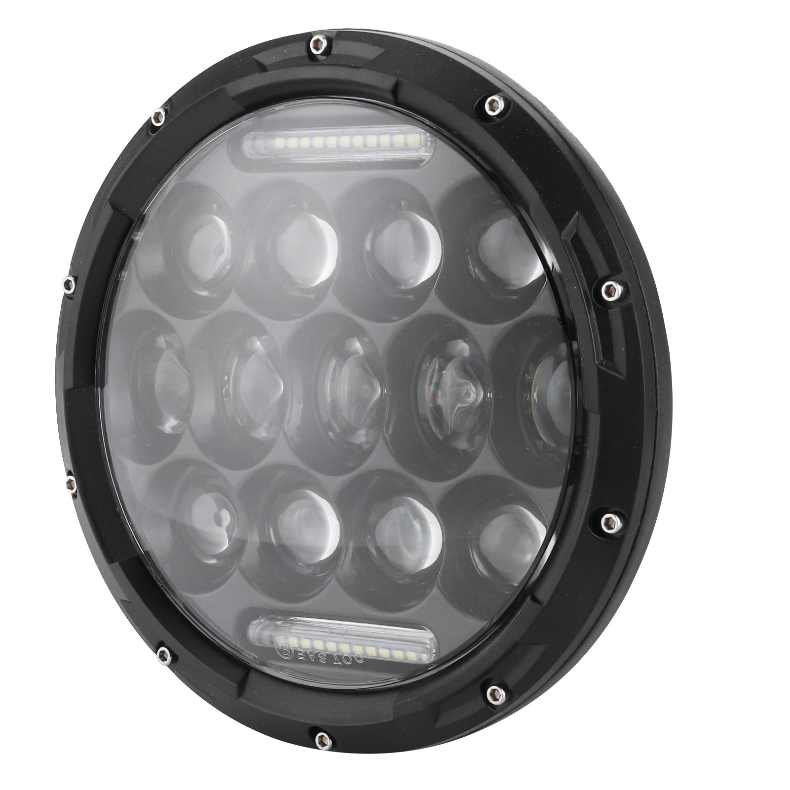 Yctze Reflektor 7in 75 W LED 6500K High Birhgtness Reflektor wydajny odpowiedni dla przedni reflektor motocyklowy led lampa czołowa wymiana nadaje się do do reflektorów motocyklowych