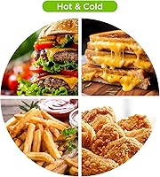 Vista 5 de KARAT EARTH Clamshell - Recipientes de alimentos para llevar [6 x 6 pulgadas, 500 unidades] Contenedores compostables para llevar, bagazo