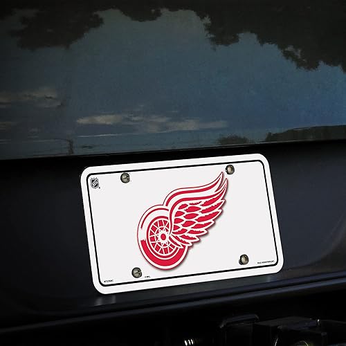 Miniatura 3 de Rico Industries NHL Detroit Red Wings - Etiqueta de metal blanco para automóvil, 8.5 x 11 pulgadas, ideal para camioneta, automóvil, SUV