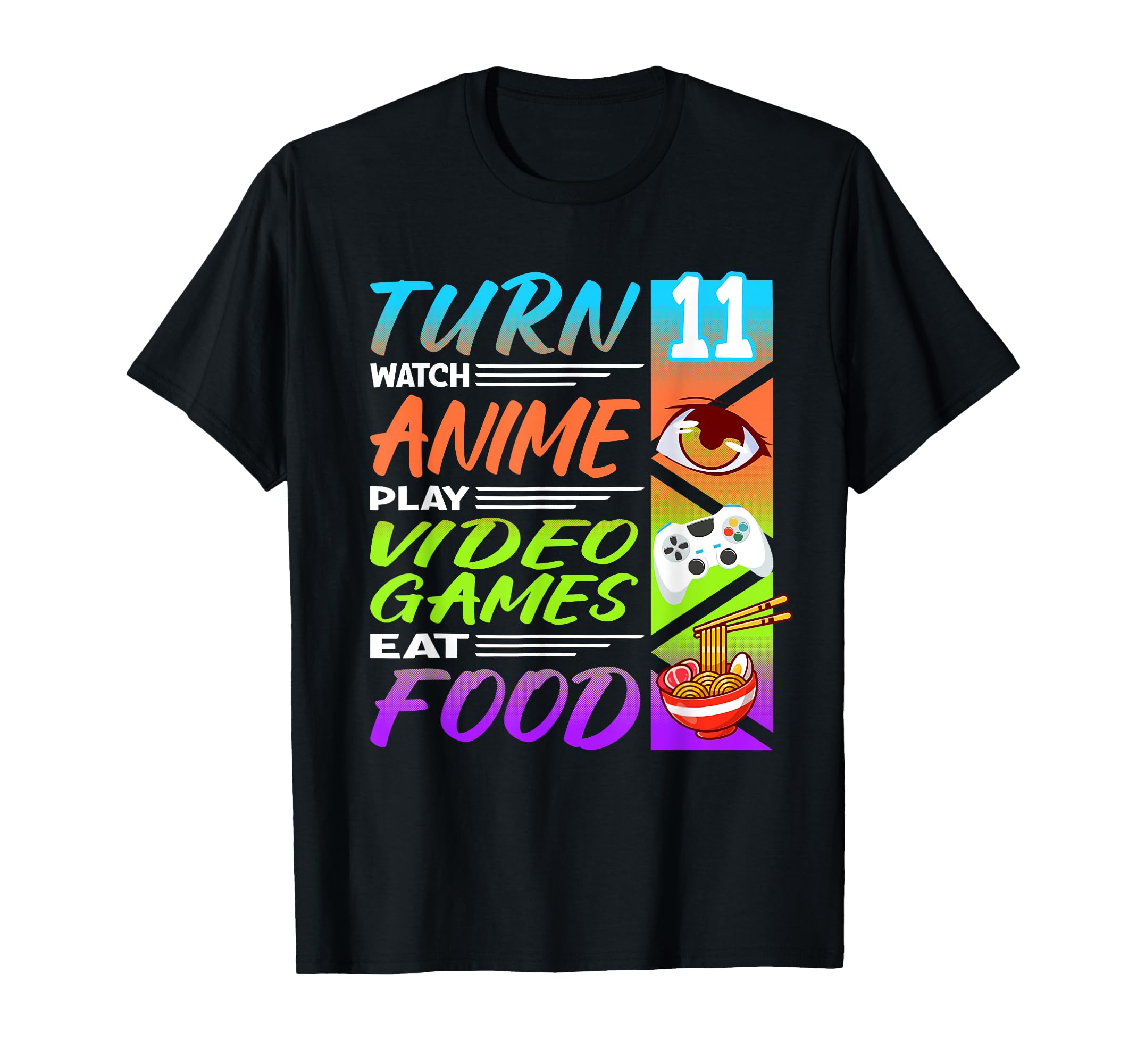 11th Birthday I Gamer I 90s Kawaii Ramen Noodles Anime T-Shirt