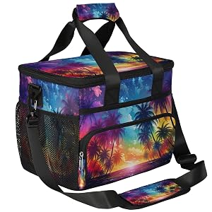 Lunch Box for Men Heavy Duty Insulated Lunch Bag for Women Rainbow Coconut Tree Lunchbox for Adults Lunch